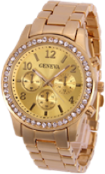 Geneva Strass Armbandsur - Guld