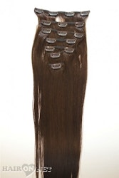 Clip On Äkta Remyhår - Chokladbrun 2 - 60 cm