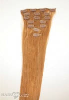 Clip On Äkta Remyhår - Mörkblond 18 - 50 cm