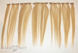 Clip On Äkta Remyhår - Ljusblond ask 60 - 60 cm