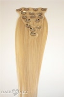 Clip On Äkta Remyhår - Ljusblond ask 60 - 60 cm