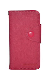 Iphone 5 mobilfodral med knapp - Red