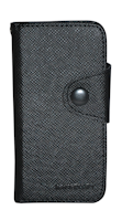 Iphone 5 mobilfodral med knapp - Black