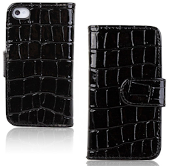 Iphone 5 mobilfodral - Alligator mönster - Black