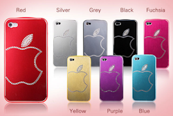 Iphone 5 skal - Glitter Äpple - Black