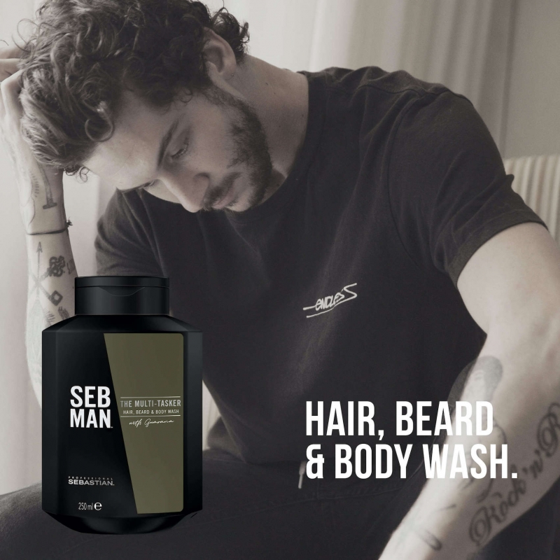 Sebastian Man The Multi Tasker Hair Beard & Body Wash 250ml