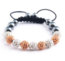 Shamballa Armband - Vit/Guld