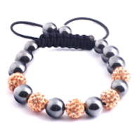 Shamballa Armband - Svart/Guld