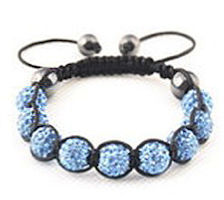 Shamballa Armband - Ljusblå