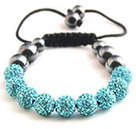 Shamballa Armband - Turkos