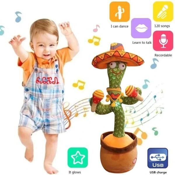 Dancing and Singing Cactus - Rechargeable