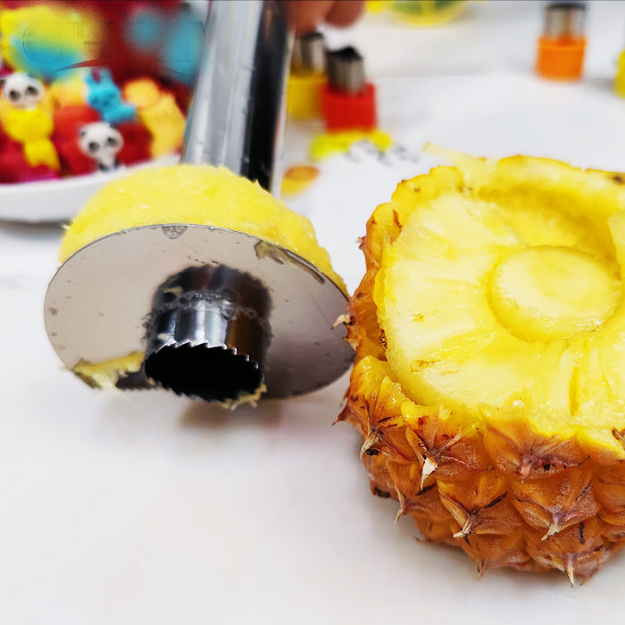 Pineapple Core Cutter with Peeler in Stainless Steel