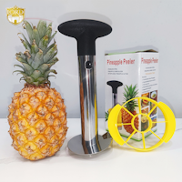 Pineapple Core Cutter with Peeler in Stainless Steel