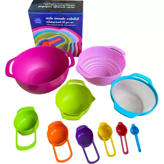 Measuring cups and plastic measuring spoons Set 10 pcs for baking