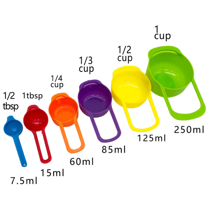 Measuring cups and plastic measuring spoons Set 10 pcs for baking