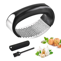 Garlic Press Stainless Steel, in Set of 3 Parts