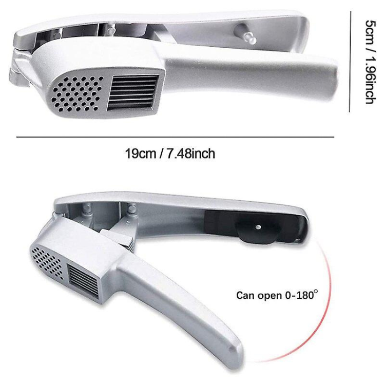 Garlic press and garlic cutter 2 in 1