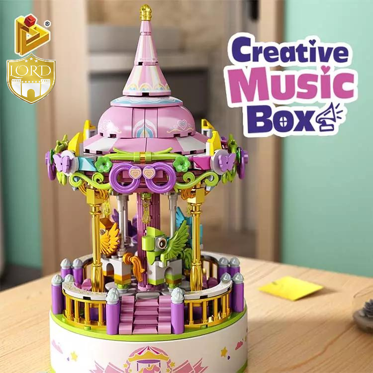 Kreativ musikdosa - Modellen Kreativa Tekniska byggstenar Staden Tegel Leksaker för Barn Pojkar Gåvor Kid +6
