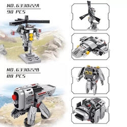 8in1 Transporter Mini Building Blocks - Military Transform Car Toys +6