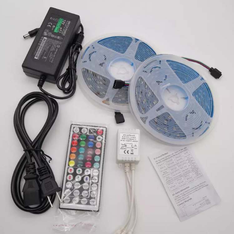Waterproof 5050 LED Color Changing Flexible RGB LED Strip Light with 44 Button Remote Control