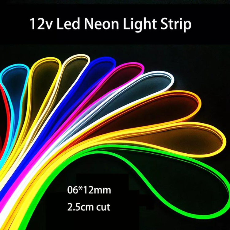 Vattentät Neon flexibelt repljus - Silikon neon LED Strips ljus -5M -  lordse.se