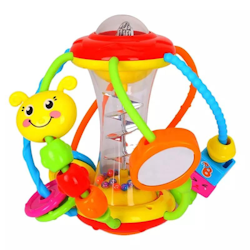 Children Early Education Activity Baby Rattles Bed Clock Calming Plastic Toy Gift Set Toddler Activity Sound Ball