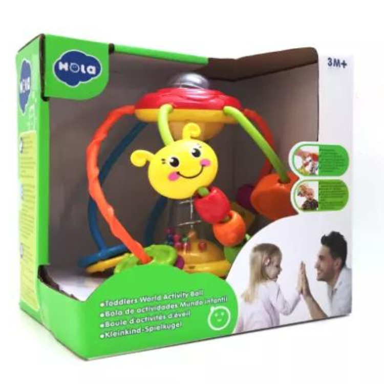 Children Early Education Activity Baby Rattles Bed Clock Calming Plastic Toy Gift Set Toddler Activity Sound Ball