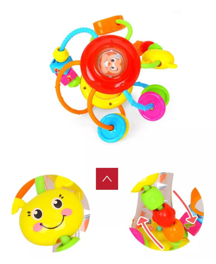 Children Early Education Activity Baby Rattles Bed Clock Calming Plastic Toy Gift Set Toddler Activity Sound Ball