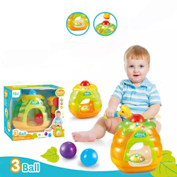 Baby Toy -3 Balls Musical Educational Rubber Hammer Game Toys