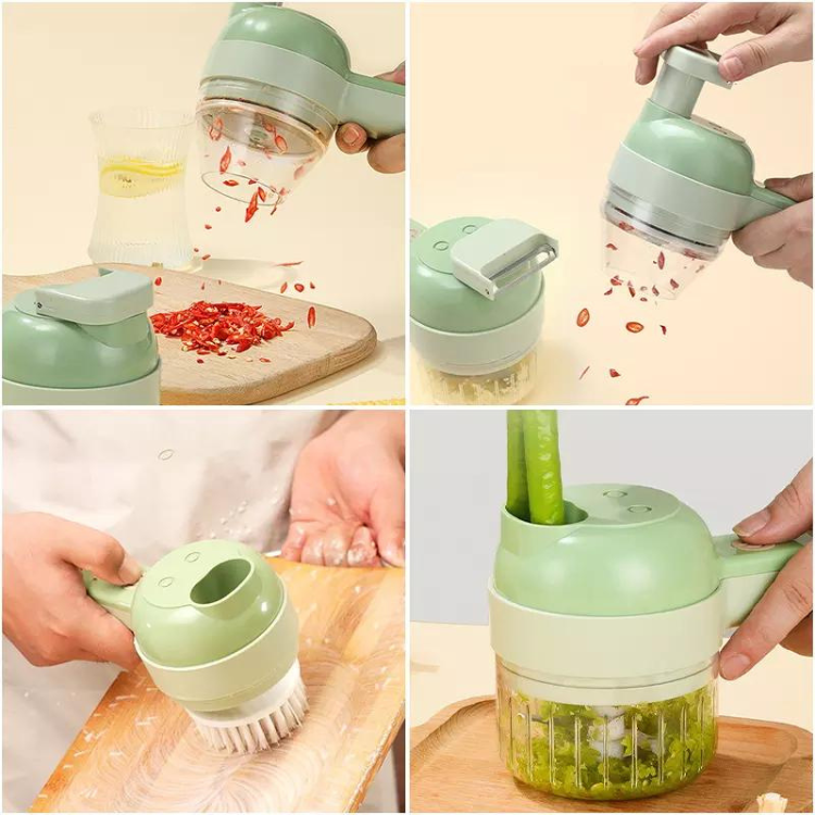 4 in 1 Multifunction Wireless Electric Vegetable Cutter Grinder