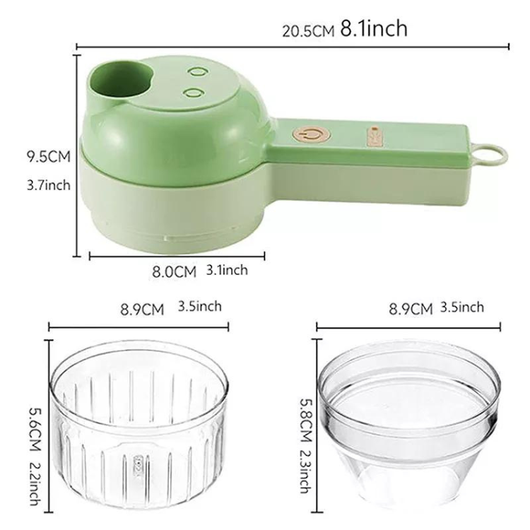 4 in 1 Multifunction Wireless Electric Vegetable Cutter Grinder
