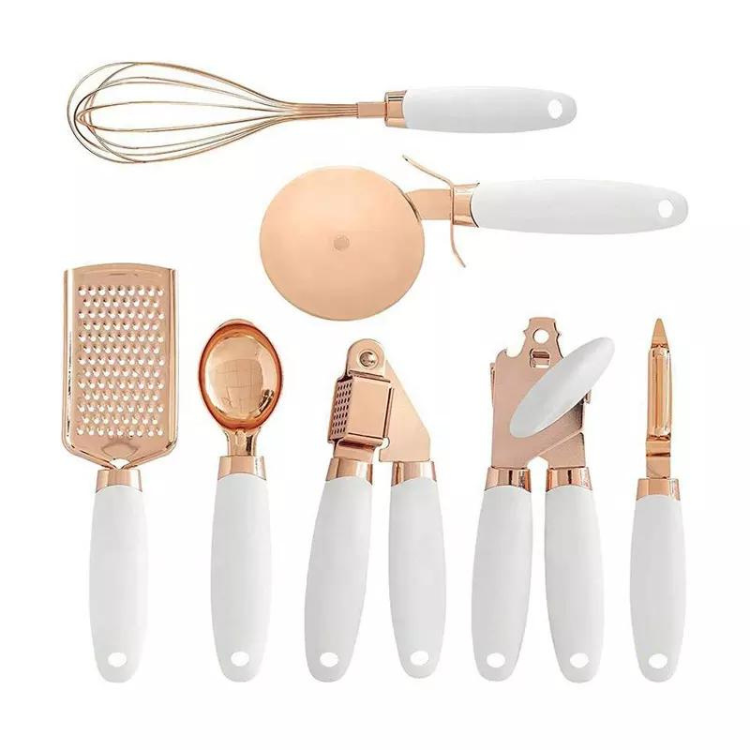 Kitchen utensils, set of 7 pieces - Gold