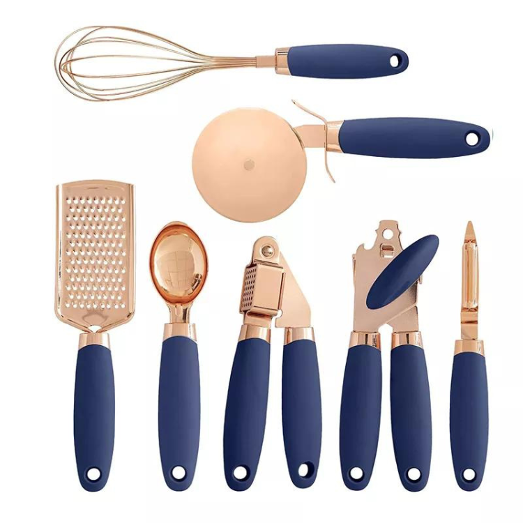 Kitchen utensils, set of 7 pieces - Gold