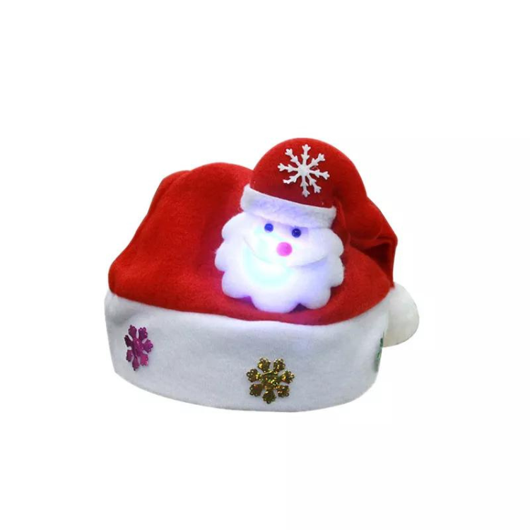 Santa hat with LED light for Adult and child size
