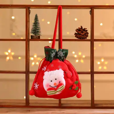Julgodis dragsko väska gåva påse - förpackning dekoration