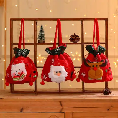Julgodis dragsko väska gåva påse - förpackning dekoration