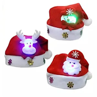 Santa hat with LED light for Adult and child size