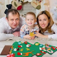 DIY Felt Christmas Tree for Kids Wall Hanging Decorations