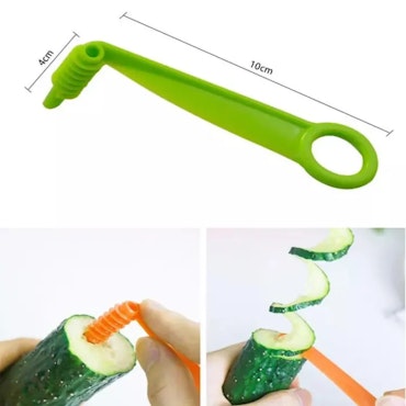 Cucumber spiral slicer fruit vegetable rotary slicing