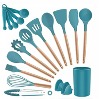 Kitchen help set, 19 parts, heat-resistant silicone kitchen utensils