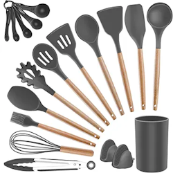 Kitchen help set, 19 parts, heat-resistant silicone kitchen utensils