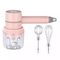 Mini Portable Blender Wireless Handheld Whisk &amp; Garlic - Food Chopper 2 in 1 Rechargeable