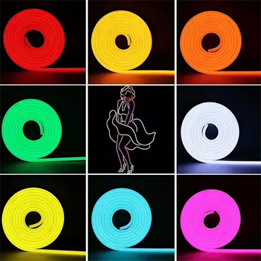 Waterproof Neon Flexible Rope Light - Silicone Neon LED Strips Light -5M