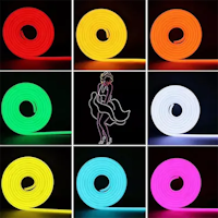 Waterproof Neon Flexible Rope Light - Silicone Neon LED Strips Light -5M