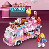 Ice cream truck Toys for children - construction Educational DIY intelligence Christmas building blocks with lego toys