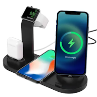 Wireless charging station for 4 different devices