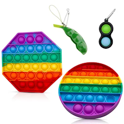 4-Pack Push Pop Bubble Fidget Sensory Toy