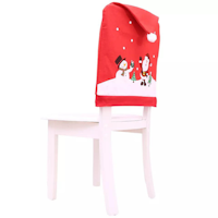 4 Christmas chair covers, Santa Claus hat chair covers