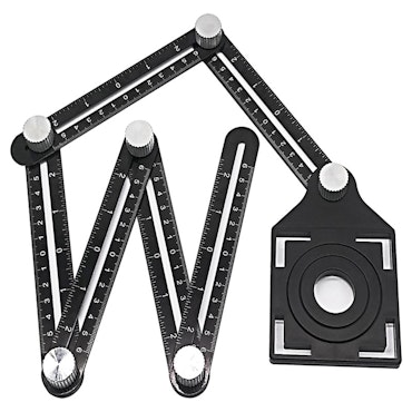 Multi angle measurement ruler, aluminum alloy multifunctional upgrade 6-sided angle ruler