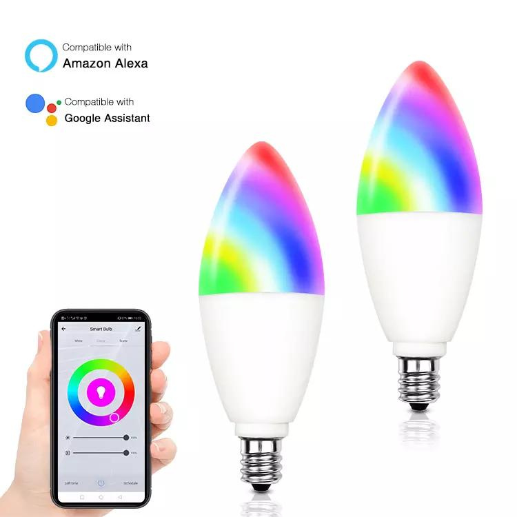 LED ljuslampa -Smart Bulb WIFI RGB - E14, 5Wf